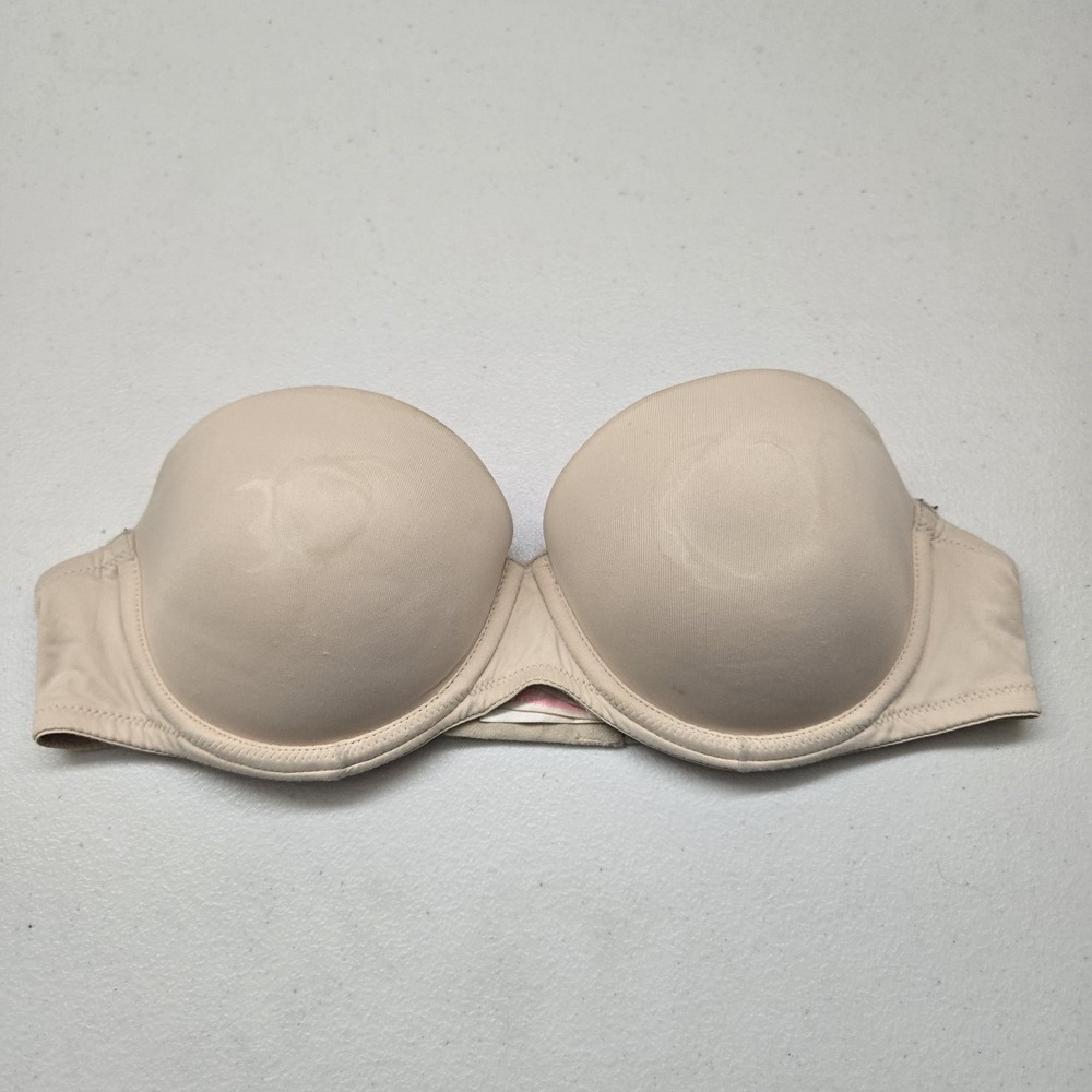 PINK Victoria's Secret Women Bra 34B Beige With Pink Lining Anywhere READ